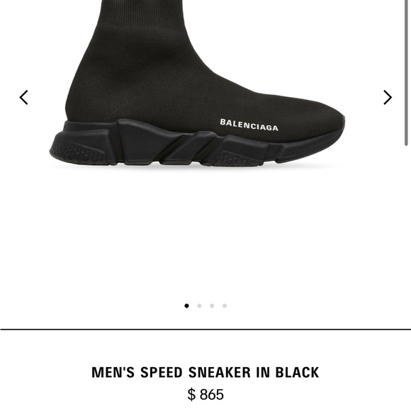 These are Men’s speed sneaker black balenciagas - Picture 1 of 6